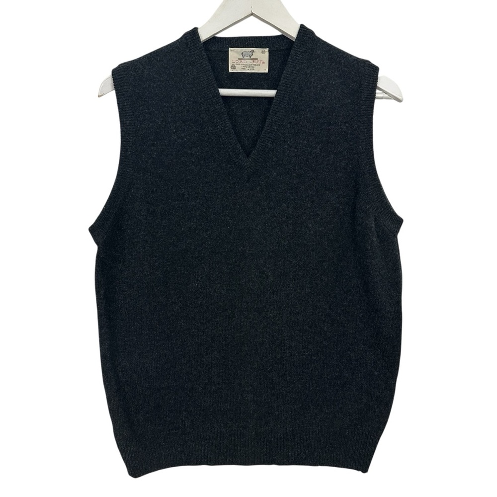 Lord Jeff Men’s 100% Virgin Australian Wool Grey Vest Size M